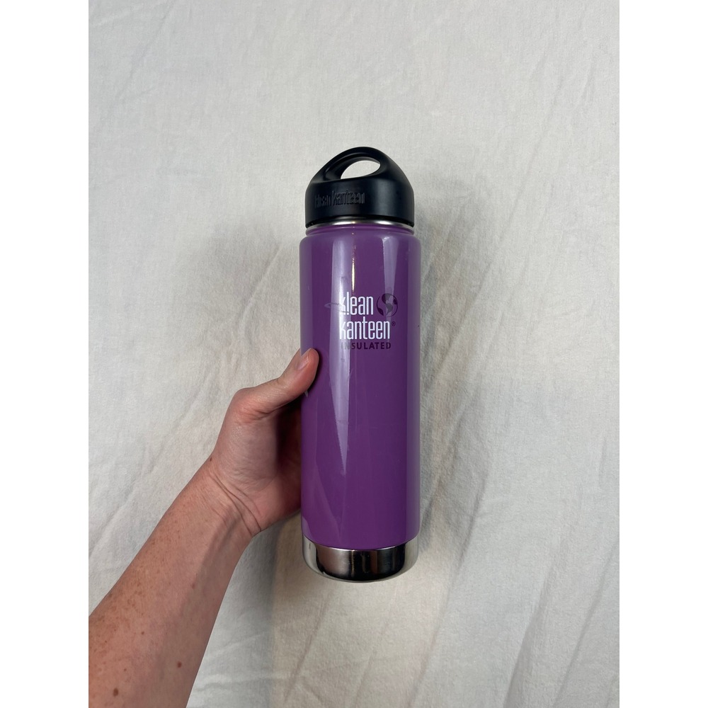 Klean Kanteen Insulated Water Bottle 20oz Purple Stainless Steel Vacuum Flask